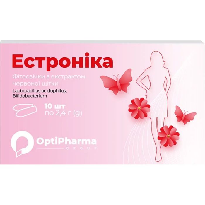Эстроника с экстрактом красной щетки по 2,4 г фитосвечи №10