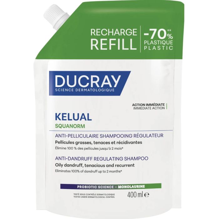 Шампунь Ducray (Дюкрей) Kelual Squanorm регулюючий проти жирної лупи рефіл 400 мл