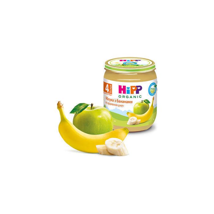 Пюре Hipp 4210 яблука з бананами (з 4 місяців) 125 г