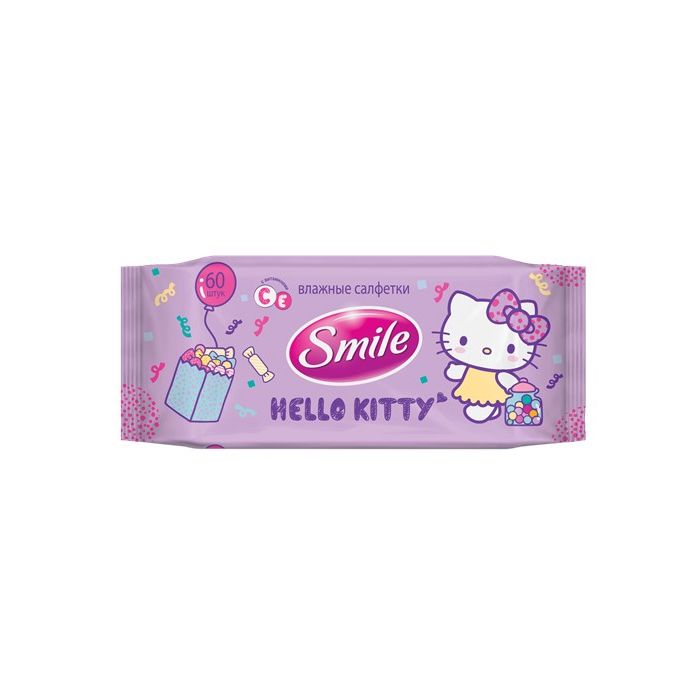 Салфетки Smile Hello Kitty влажные упк №60 (ФарТоп)