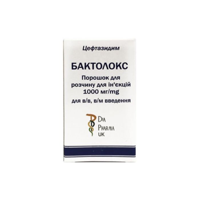 Бактолокс 1000 мг порошок для розчину для ін’єкцій флакон №1
