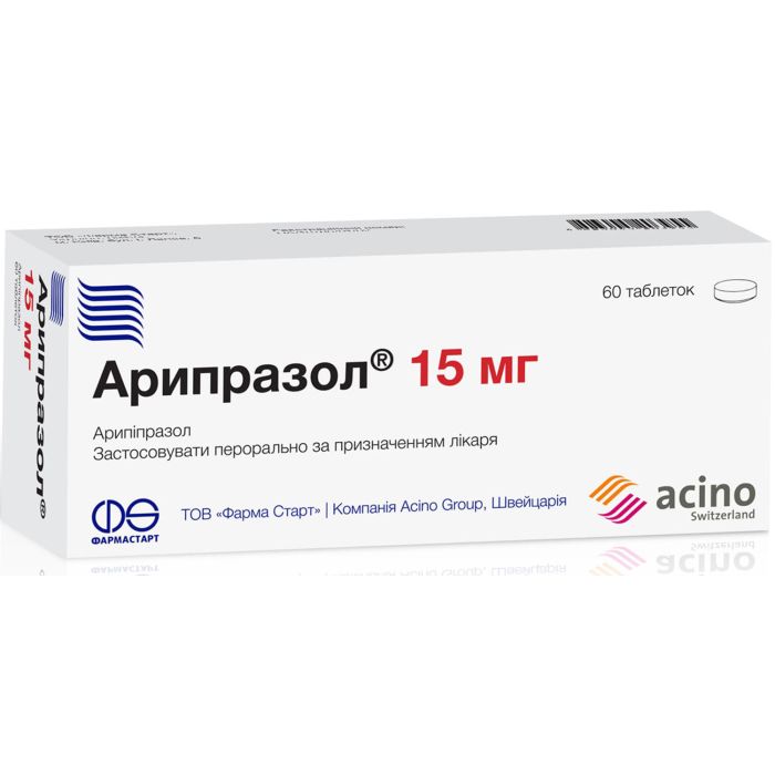 Аріпразол 15 мг таблетки №60
