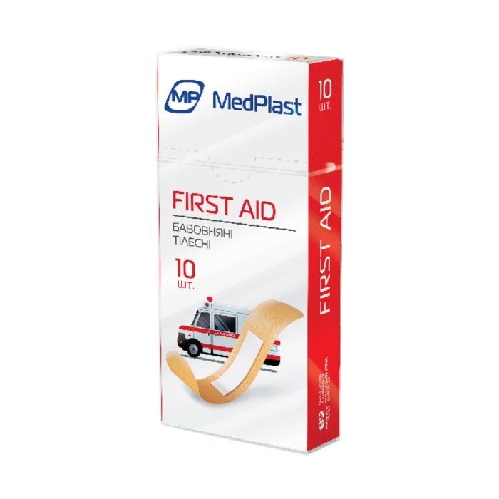 Лейкопластир MP (Медпласт) FIRST AID тканевий тілесний №10