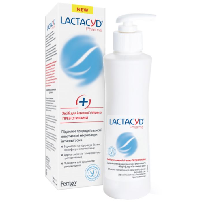 Засіб для інтимної гігієни Лактацид (Lactacyd) з пребіотиками з дозатором 250 мл