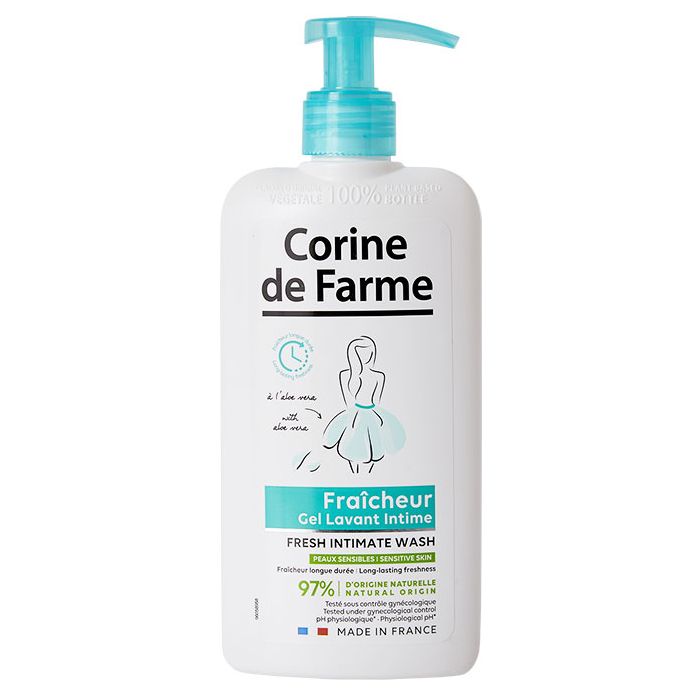 Гель для інтимної гігієни Corine De Farme (Корін Де Фарм) Свіжий алое вера, без сульфатів, 250 мл