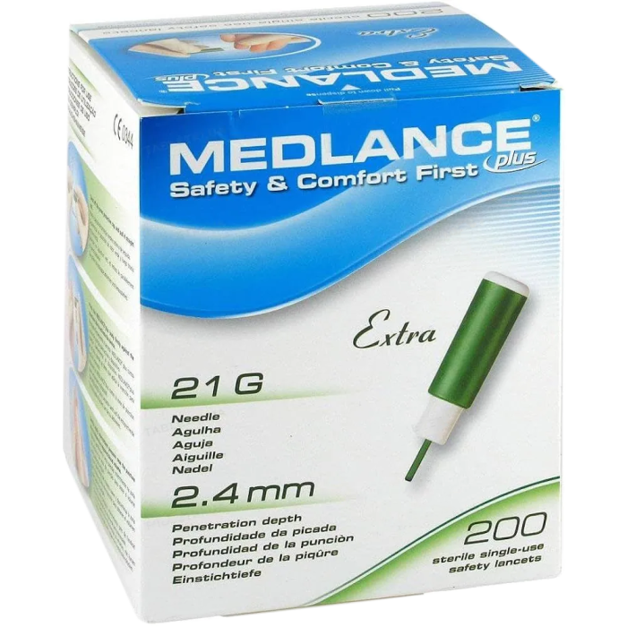 Ланцети Medlance Plus Extra G21 (зелений) №200