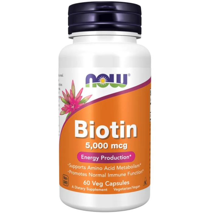 Now Foods Biotin (Біотин) 5000 мкг капсули №60