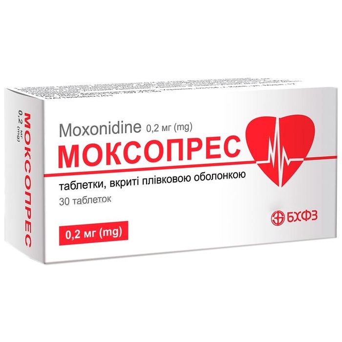 Моксопрес 0,2 мг таблетки №30