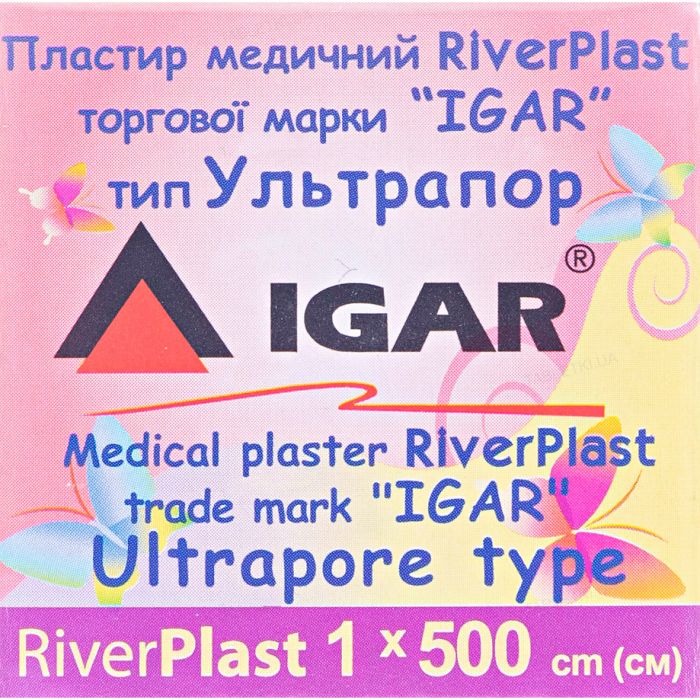 Пластир медичний Igar RiverPlast тип Ультрапор на нетканій основі 1 см х 500 см, 1 шт.