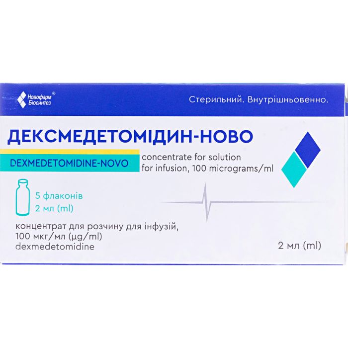Дексмедетомідин-Ново концентрат для розчину для інфузій 100 мкг/мл по 2 мл флакон №5