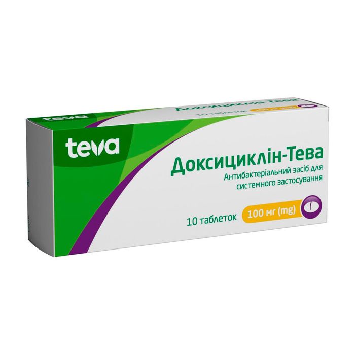 Доксициклін-Тева 100 мг таблетки №10
