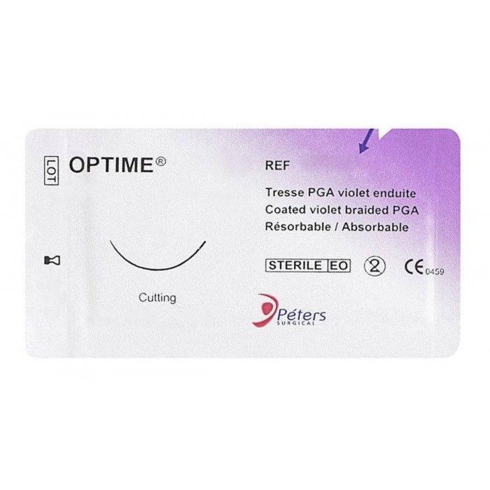 Шовний матеріал Optime (Оптіме) 0 довжина 90 см голка 48 мм 1/2 кола №1 - фото №1 Шовний матеріал Optime (Оптіме) 0 довжина 90 см голка 48 мм 1/2 кола №1