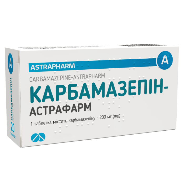 Карбамазепін-Астрафарм 200 мг таблетки №50