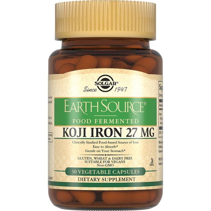 Solgar (Солгар) Залізо 27 мг у ферментованій культурі Коджі капсули №30