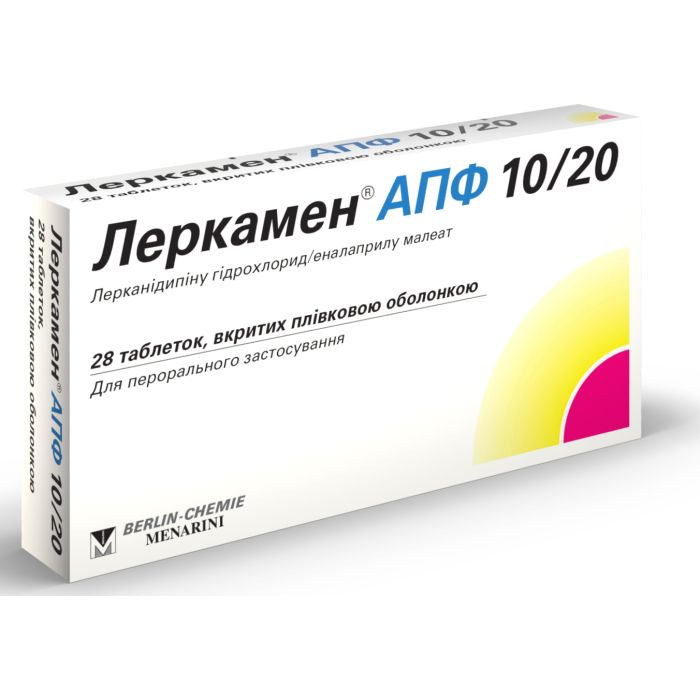 Леркамен АПФ 10/20 мг таблетки N28
