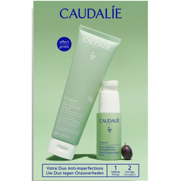 Набор Caudalie (Кодали) Vinopure Чистая кожа 2026 (Сыворотка 30 мл+Желе для очищения 150 мл)