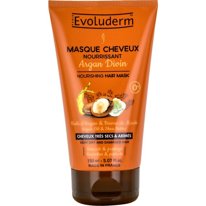 Маска Evoluderm (Еволюдерм) для сухого та пошкодженого волосся живильний з аргановою олією 150 мл 