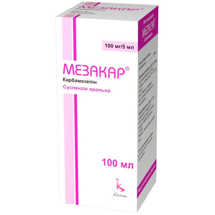 Мезакар суспензія 100 мг/5мл по 100 мл во флаконе №1