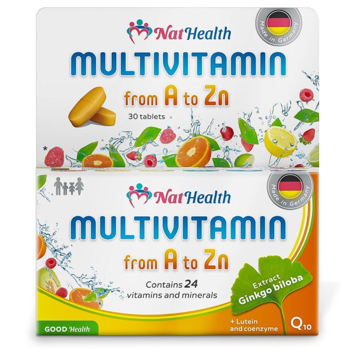 НатХелс Мультивітаміни A-Zn таблетки №30