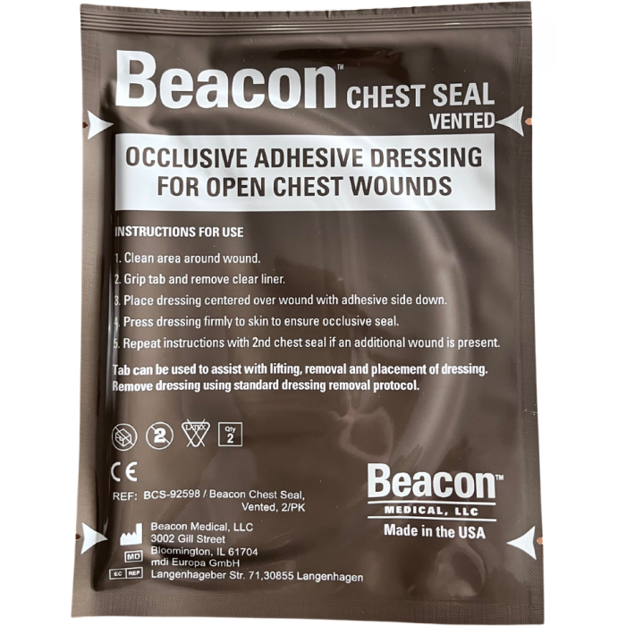 Пов'язка оклюзійна вентильована Beacon Chest Seal, 2 шт. в упаковці