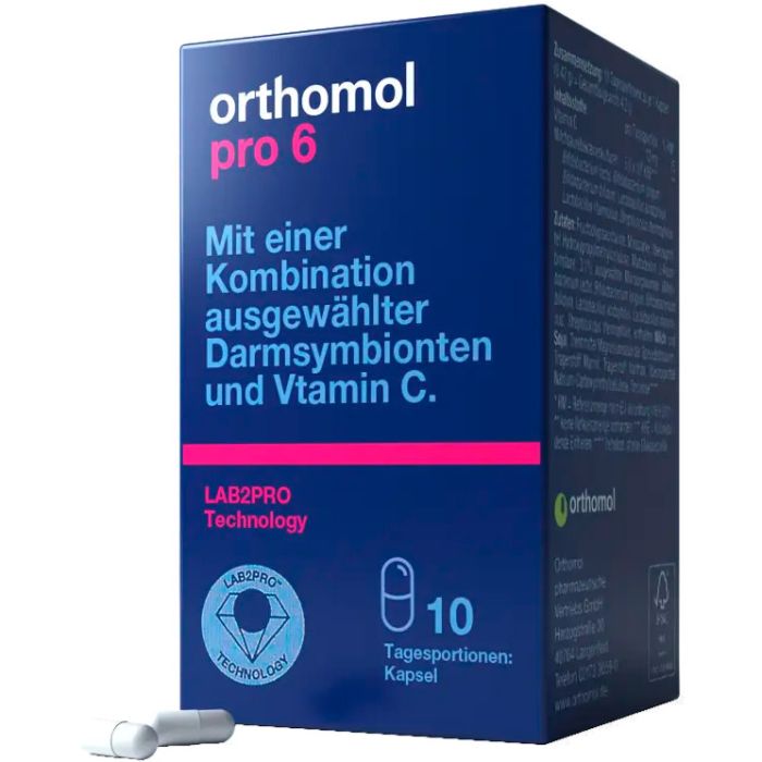 Orthomol (Ортомол) Pro 6 підтримка кишечника та здорової кишкової флори 10 днів капсули №10