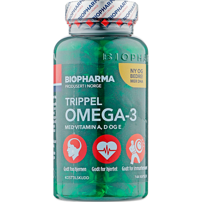 Концентрат Biopharma Tripple Omega-3 с витаминами A, D, E премиум класс капсулы №144