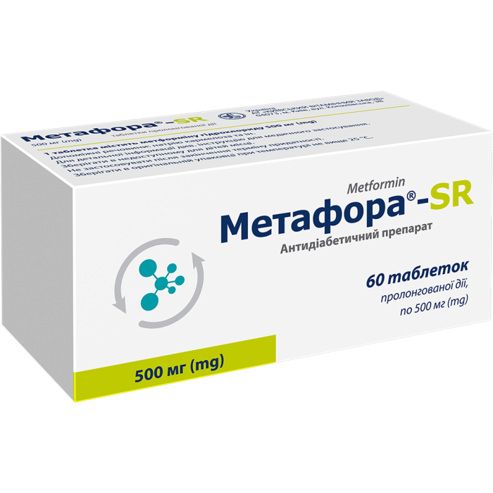 Метафора-SR 500 мг таблетки № 60