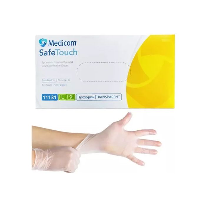 Перчатки смотровые Medicom Safe-Touch неприпудренные нестерильные, р. L, 1 пара