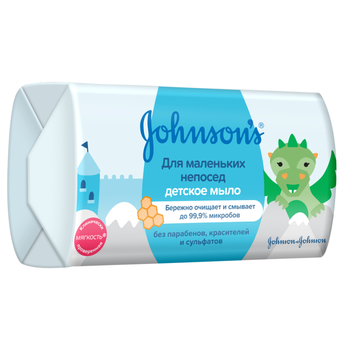 Антибактериальное детское мыло Johnsons Для маленьких непосед 100 г
