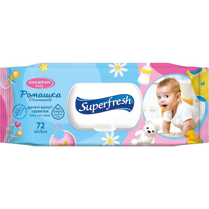 Салфетки влажные Superfresh (Суперфреш) для детей и мам №72