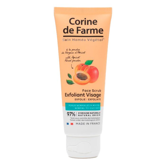 Скраб Corine de Farme (Корін де Фарм) м'який для нормальної та жирної шкіри обличчя, 75 мл