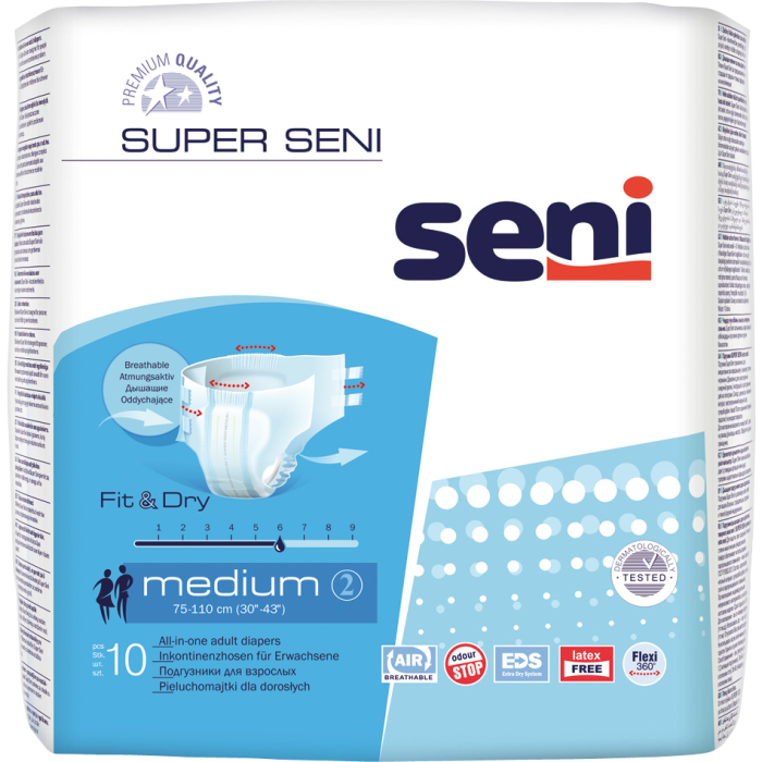 Підгузки для дорослих Super Seni medium/середні air 10 шт