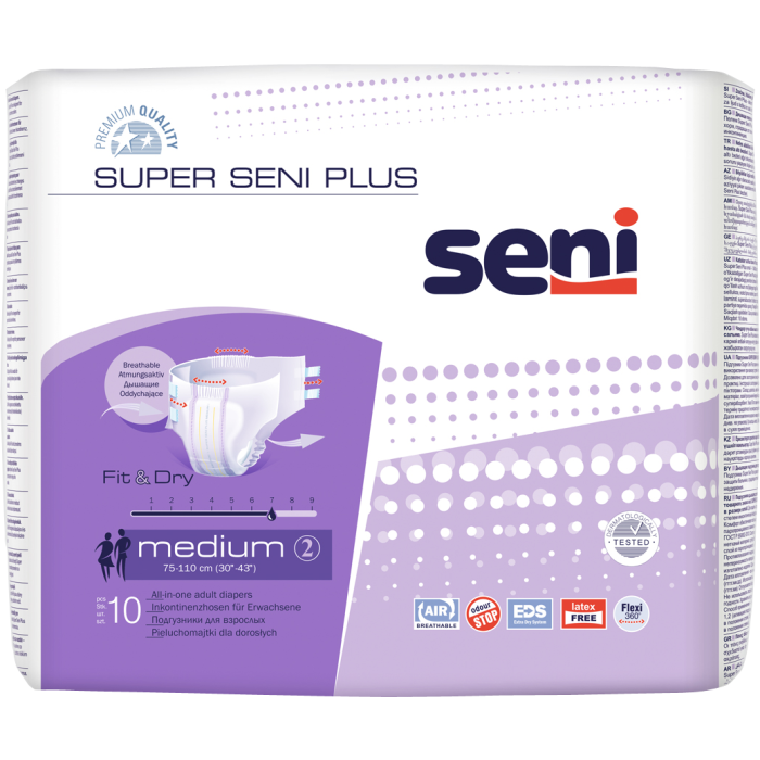 Підгузки для дорослих Super Seni Plus medium/середні air 10 шт