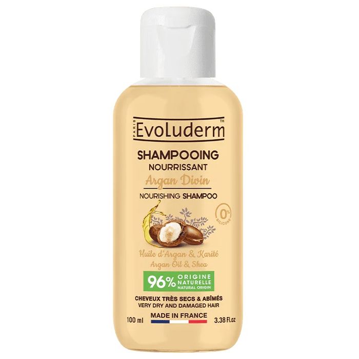 Шампунь Evoluderm (Эволюдерм) для сухих и поврежденных волос питательный с аргановым маслом 100 мл