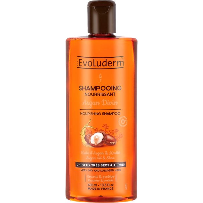 Шампунь Evoluderm (Эволюдерм) для сухих и поврежденных волос питательный с аргановым маслом 400 мл