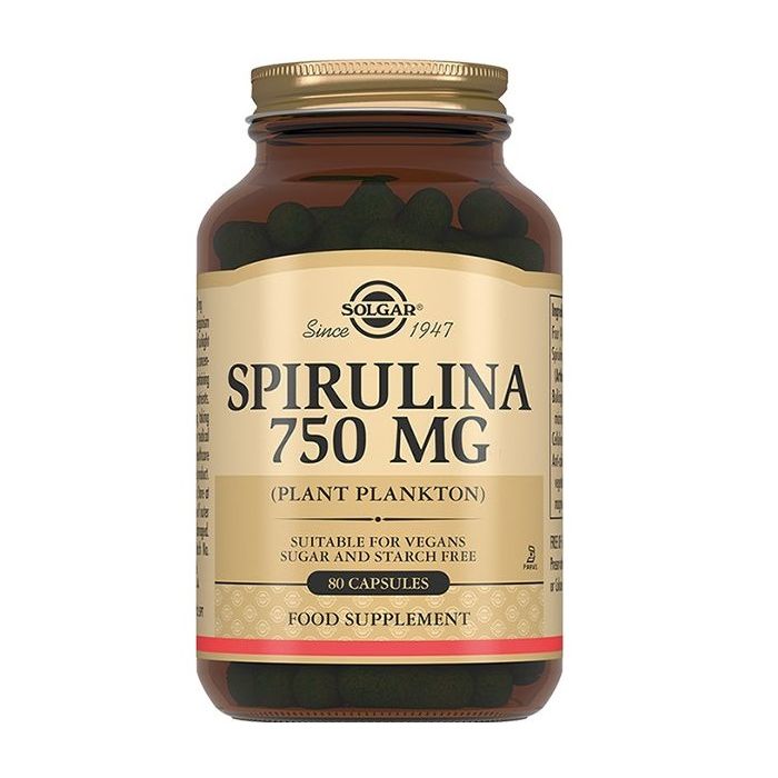 Solgar (Солгар) Spirulina (Спіруліна) 750 мг капсули №80