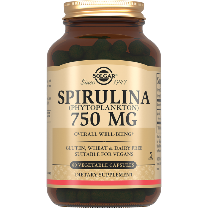 Solgar (Солгар) Spirulina (Спирулина) 750 мг капсулы №80