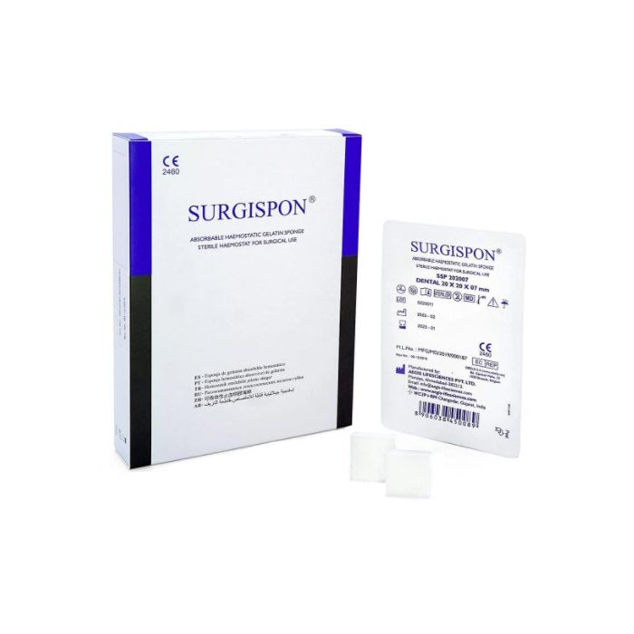 Губка гемостатична Surgispon (Сургіспон) 20х20х07 мм стомат. (д/домашньої аптечки) №1