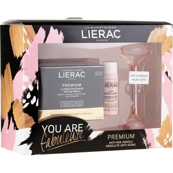Набор Lierac Premium (Крем Premium 50 мл + Средство мицеллярное 30 мл и Массажный роллер в подарок)