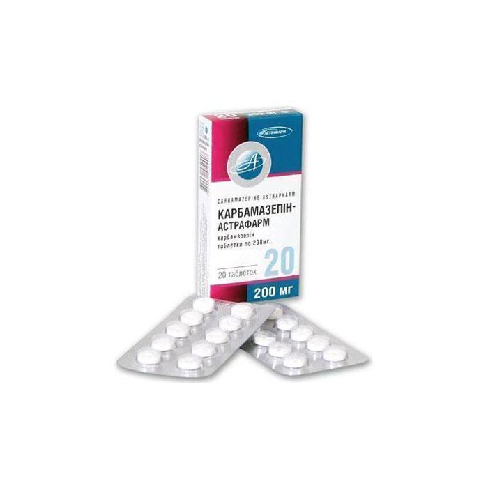 Карбамазепін-Астрафарм 200 мг таблетки №20