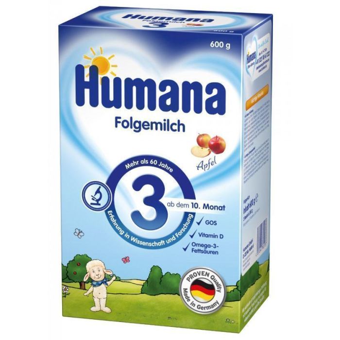 Суміш молочна Humana 3 з яблуком (з 10 місяців) 600 г