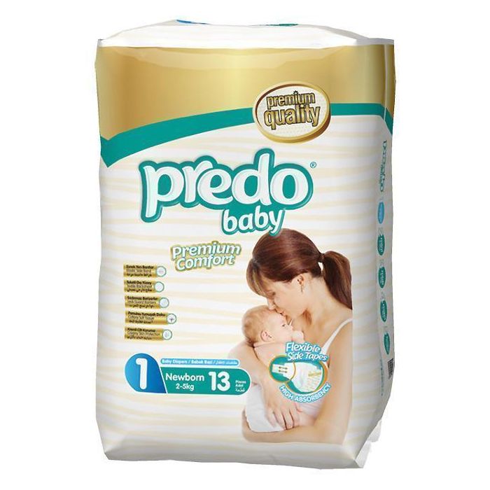 Підгузки Predo Baby Newborn р.1 (2-5 кг) 13 шт