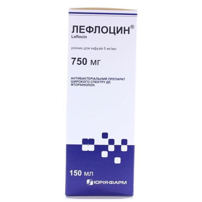 Лефлоцин 750 мг розчин для інфузій 150 мл