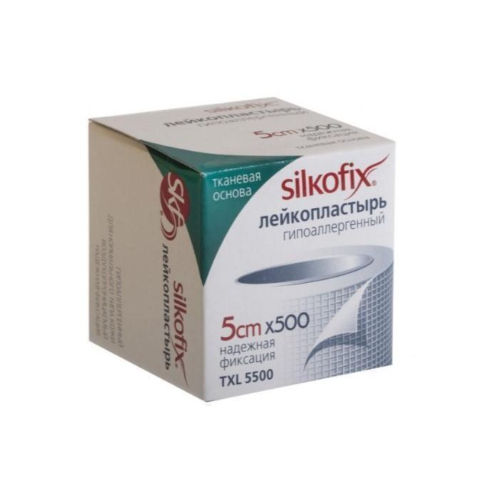 Лейкопластир Silkofix тканева основа 5 см х 500см