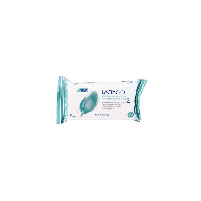 Лактацид (Lactacyd) Антибактеріальні серветки для інтимної гігієни №15