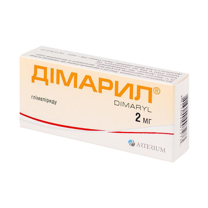 Дімарил 2 мг таблетки №60