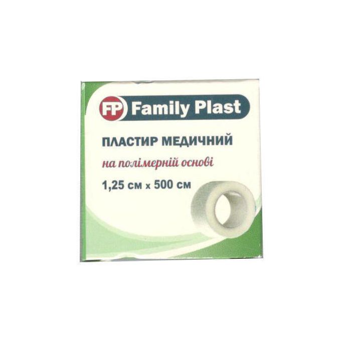 Пластир Family Plast медичний на полімерній основі 1,25 см х 500 см