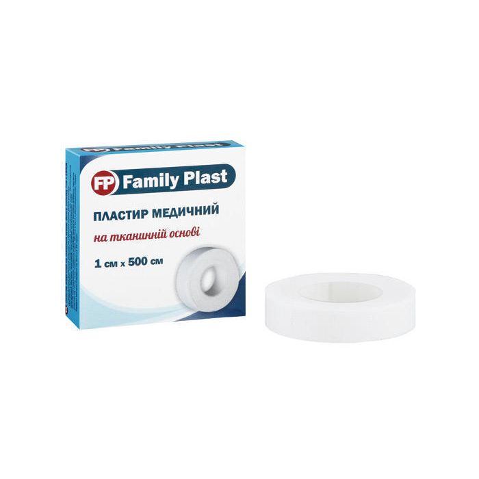 Пластир Family Plast медичний на тканинній основі паперова упаковка 1 см*500 см