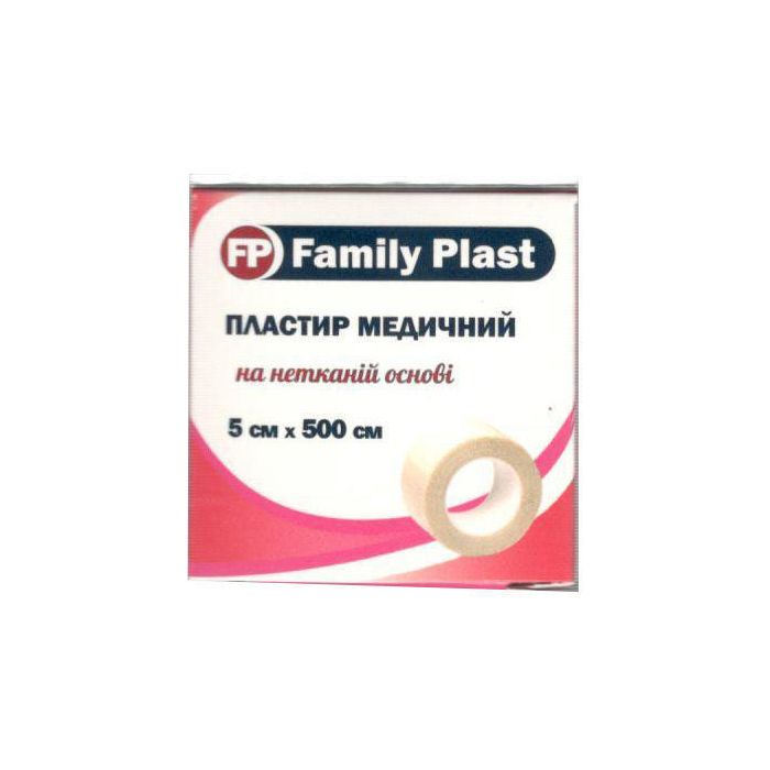 Пластир медичний Family Plast на нетканій основі  5 см х 500 см