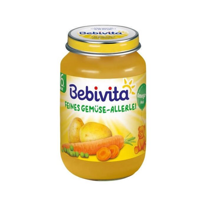 Пюре Bebivita 1011 овощное ассорти (с 6 месяцев) 190 г